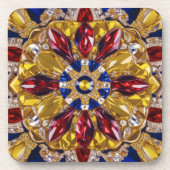 Untersetzer aus hartem Kunststoff mit Kolumbien (Vorderseite)