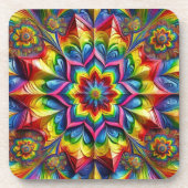 Untersetzer aus hartem Kunststoff mit LGBTQ-Farbge (Vorderseite)