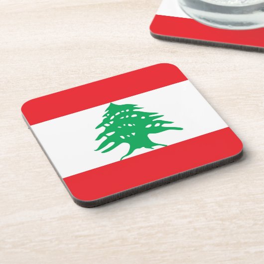 Untersetzer aus hartem Kunststoff mit Libanon (Linke Seite)