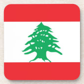 Untersetzer aus hartem Kunststoff mit Libanon (Vorderseite)