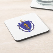 Untersetzer aus hartem Kunststoff mit Massachusett (Linke Seite)