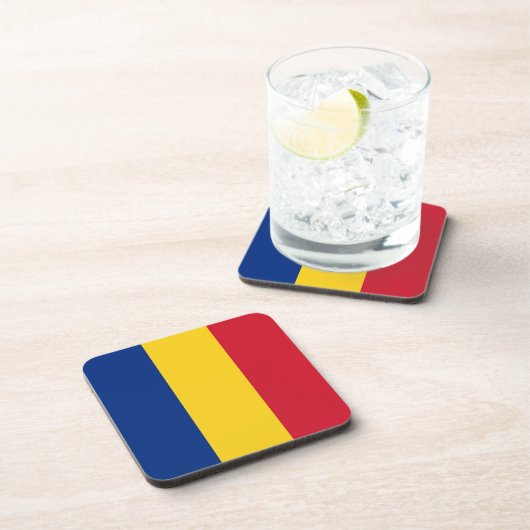 Untersetzer aus hartem Kunststoff mit rumänischer  (Rechte Seite)