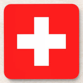 Untersetzer aus hartem Kunststoff mit Schweizer Fl (Vorderseite)