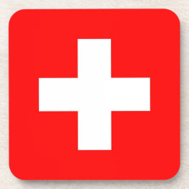 Untersetzer aus hartem Kunststoff mit Schweizer Fl