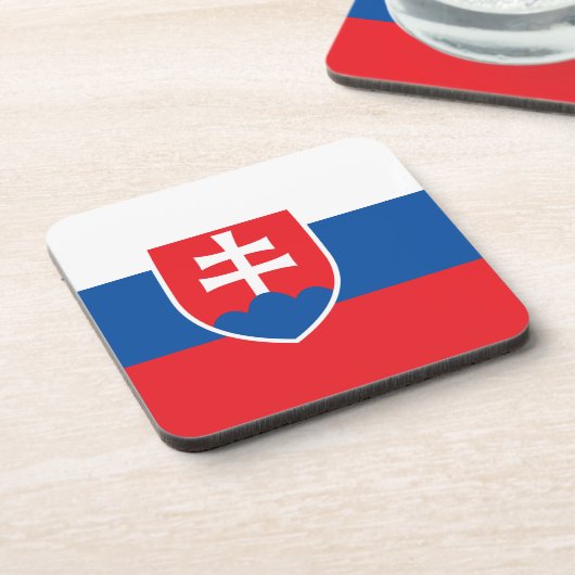 Untersetzer aus hartem Kunststoff mit slowakischer (Linke Seite)