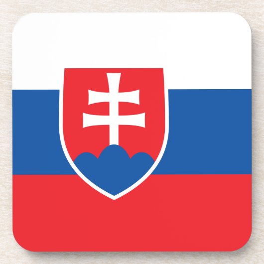 Untersetzer aus hartem Kunststoff mit slowakischer (Vorderseite)