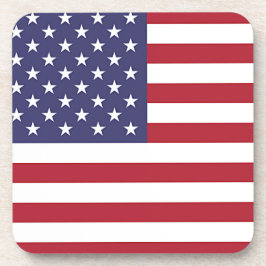 Untersetzer aus hartem Kunststoff mit US-Flagge