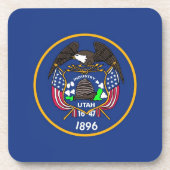 Untersetzer aus hartem Kunststoff mit Utah-Flagge (Vorderseite)