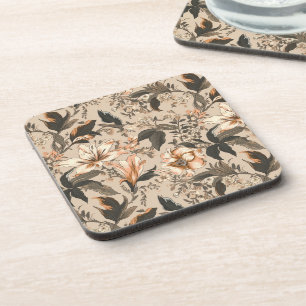Untersetzer aus hartem Kunststoff mit Vintage-Blum