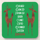 Untersetzer aus hartem Kunststoff - Rentier des We (Vorderseite)