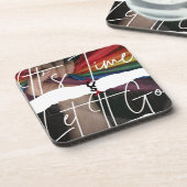 Untersetzer aus Hartkunststoff mit Korkrückseite ( (Linke Seite)