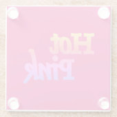 Untersetzer aus heiß rosa Glas (Rückseite)