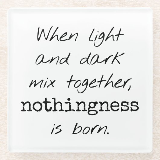 Untersetzer aus hellem und dunklem Glas (Vorderseite)