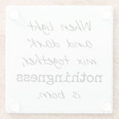 Untersetzer aus hellem und dunklem Glas (Rückseite)