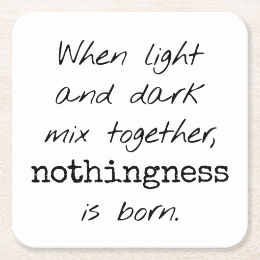 Untersetzer aus hellem und dunklem Papier (Vorderseite)