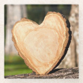 Untersetzer aus Holzherz (Vorderseite)