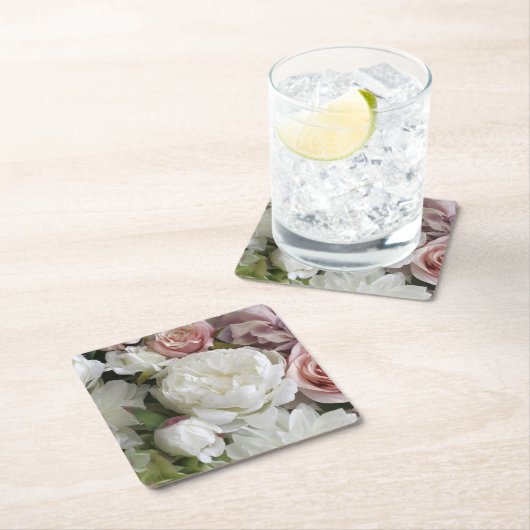 Untersetzer aus hübschem weißem Pfirsichpfirsichpf (Vor Ort)