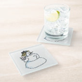 Untersetzer aus Klarglas (Schrägansicht)