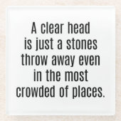 Untersetzer aus Klarglas (Vorderseite)