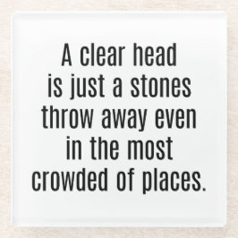 Untersetzer aus Klarglas