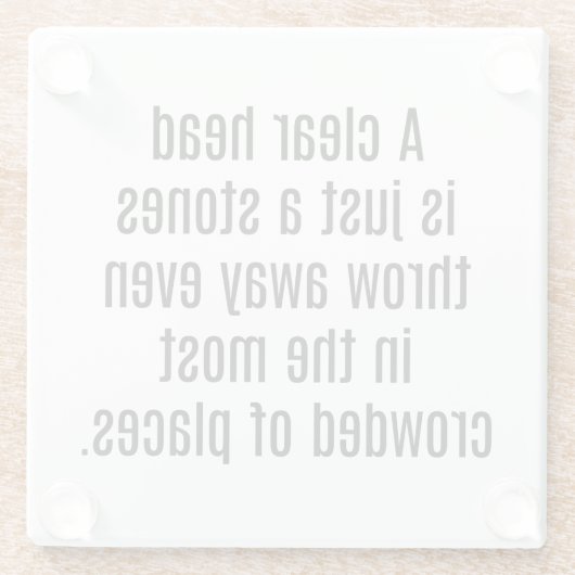 Untersetzer aus Klarglas (Rückseite)