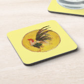 Untersetzer aus Kunststoff - Balken und Gelbe Sonn (Linke Seite)