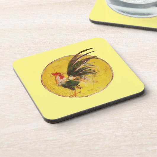 Untersetzer aus Kunststoff - Balken und Gelbe Sonn (Linke Seite)