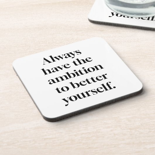 Untersetzer aus Kunststoffen, Ambition (Linke Seite)