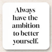 Untersetzer aus Kunststoffen, Ambition (Vorderseite)