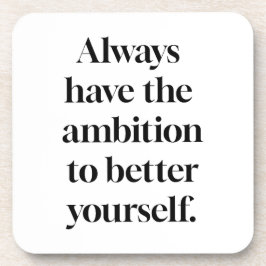 Untersetzer aus Kunststoffen, Ambition