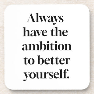 Untersetzer aus Kunststoffen, Ambition