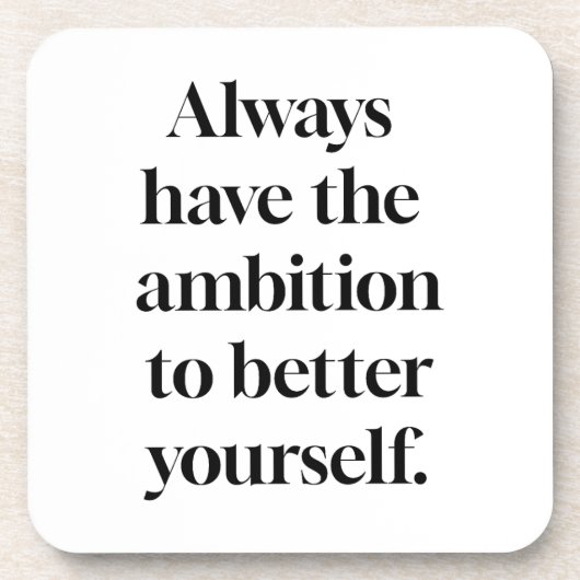 Untersetzer aus Kunststoffen, Ambition (Vorderseite)