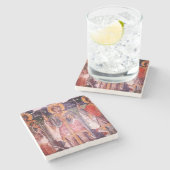 Untersetzer aus Marmor der Fresco-Sammlung (Seitenansicht)