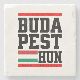 Untersetzer aus Marmor mit Koordinaten Retro-Style