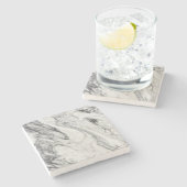 Untersetzer aus Marmorstein (Seitenansicht)