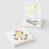 Untersetzer aus Marmorstein, Cherry Jolly Holiday (Seitenansicht)