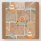 Untersetzer aus Marmorstein im Bau (Vorderseite)