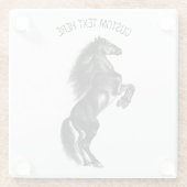 Untersetzer aus Naturpferd mit benutzerdefiniertem (Rückseite)