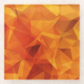 Untersetzer aus orangefarbenem Glas (Vorderseite)
