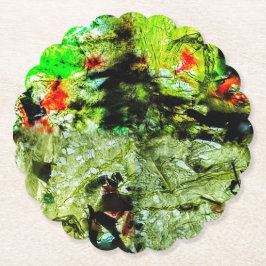 Untersetzer aus Papier, Abstrakt gelber dekorative