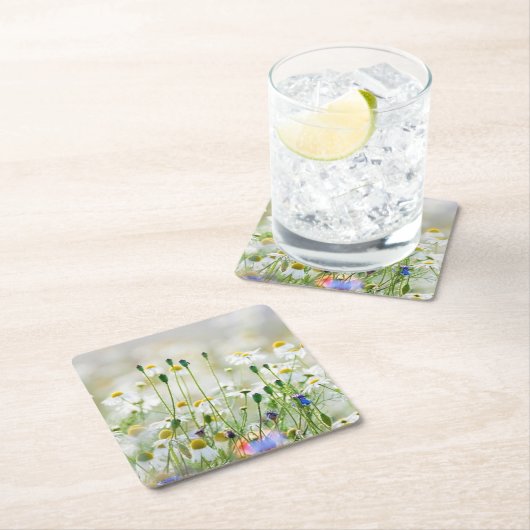 Untersetzer aus Papier - Blumen und Milcherzeugnis (Vor Ort)