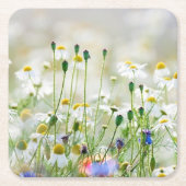 Untersetzer aus Papier - Blumen und Milcherzeugnis (Vorderseite)