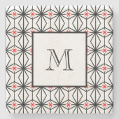 Untersetzer aus personalisiertem Rot, Schwarz und (Vorderseite)