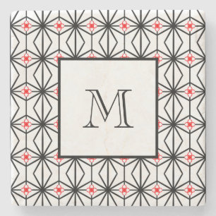 Untersetzer aus personalisiertem Rot, Schwarz und