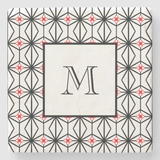 Untersetzer aus personalisiertem Rot, Schwarz und  (Vorderseite)