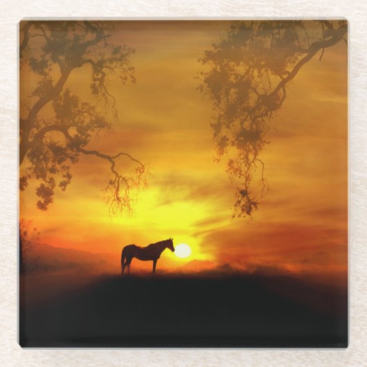 Untersetzer aus Pferdeglas (Vorderseite)