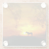 Untersetzer aus Pferdeglas (Rückseite)