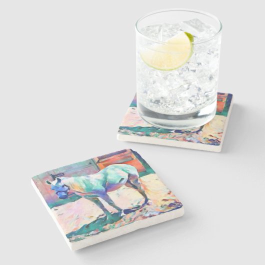 Untersetzer aus Pferdestein (Seitenansicht)