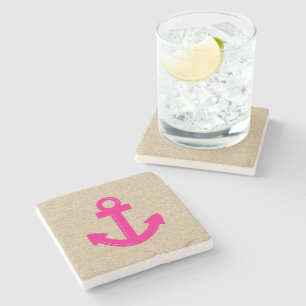 Untersetzer aus rosa Burlanker