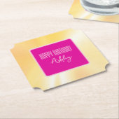 Untersetzer aus rosa und gelb (angewinkelt)